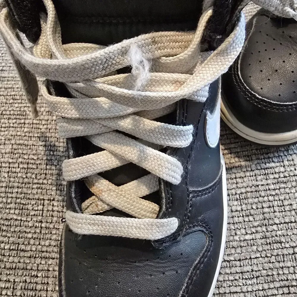 Nike Dunk High GS‎ Anthracite Black White Leather DH9753-001 Size 1.5Y